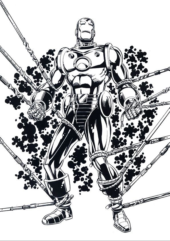 Plansa de colorat cu Iron Man 9 60